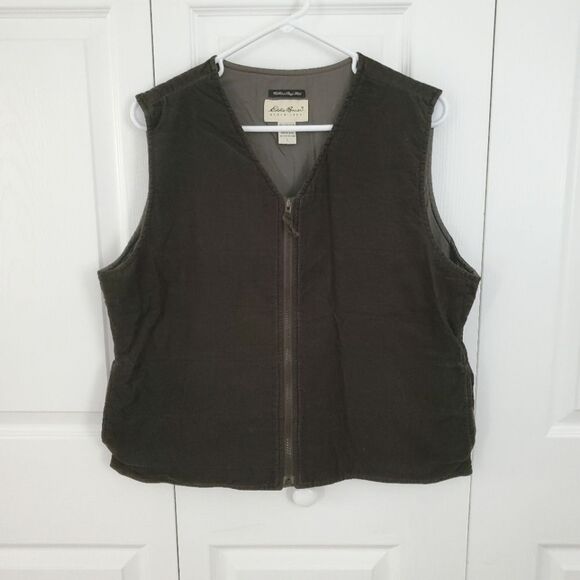 Eddie Bauer Collins Bay Quilted Corduroy Vest - Picture 1 of 5
